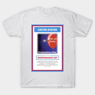 Independence Day - United States - For 4th of july - Print Design Poster - 17062015 T-Shirt